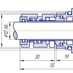 Торцевое уплотнение для Grundfos R-706H (CR) 16, SIC/SIC, VITON, 304