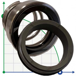 Одинарное торцевое уплотнение R-BT-RN 25, SS/CAR, VITON, 304, T8RN