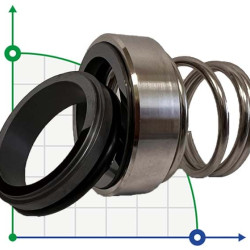 Одинарное торцевое уплотнение R-BT-RN 35, SS/CAR, VITON, 304, T8RN